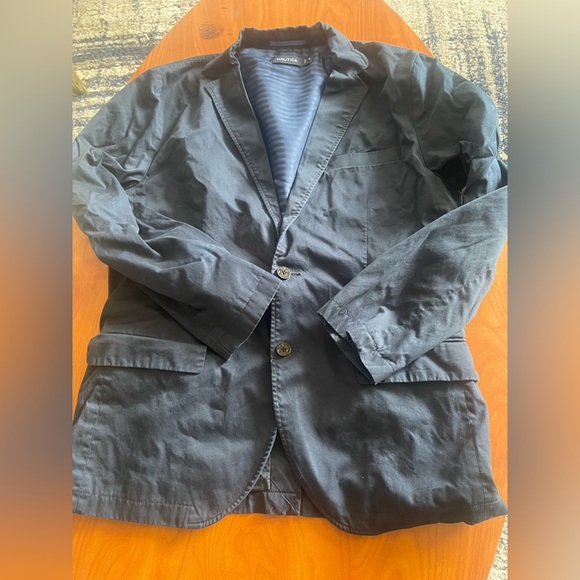 Nautica Other - Nautica Dark Blue Jacket with Striped Interior